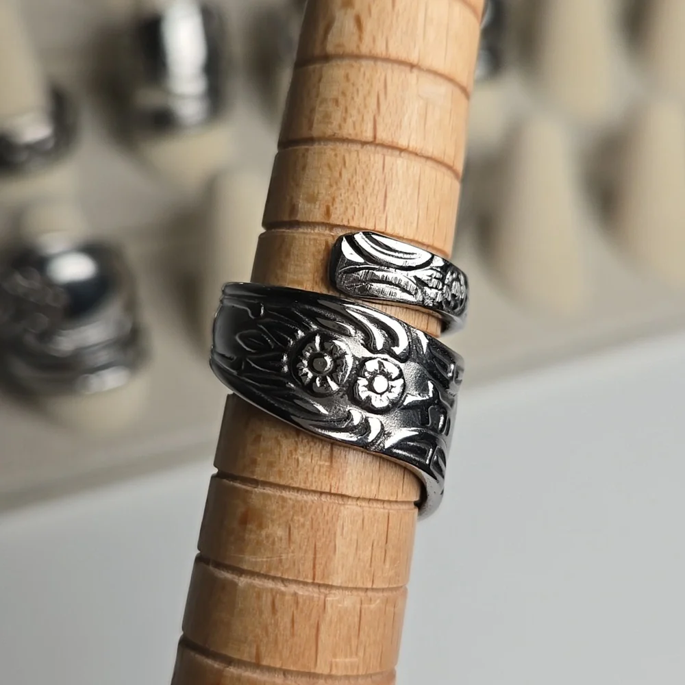 An Assortment Of Stainlesss Steel Spoon Rings